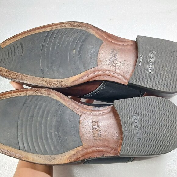 Johnston & Murphy Signature Series Two-Tone Saddle Oxfords 12 Goodyear Neolite - Picture 14 of 14